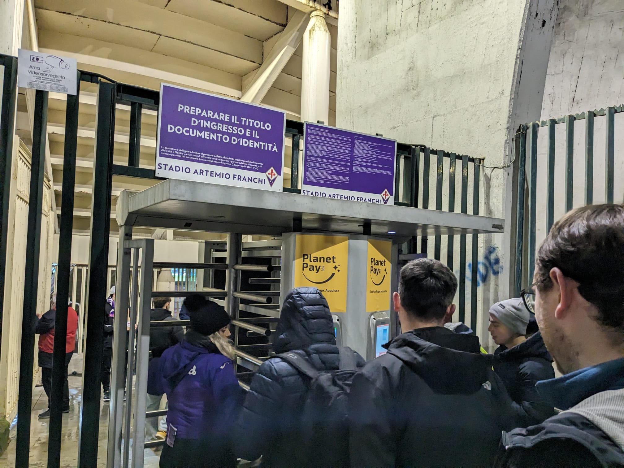 At the gates of Stadio Artemio Franchi